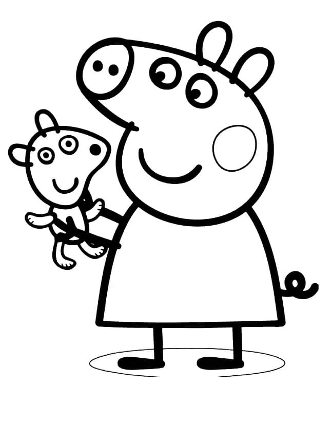 Peppa Pig et Jouet coloring page