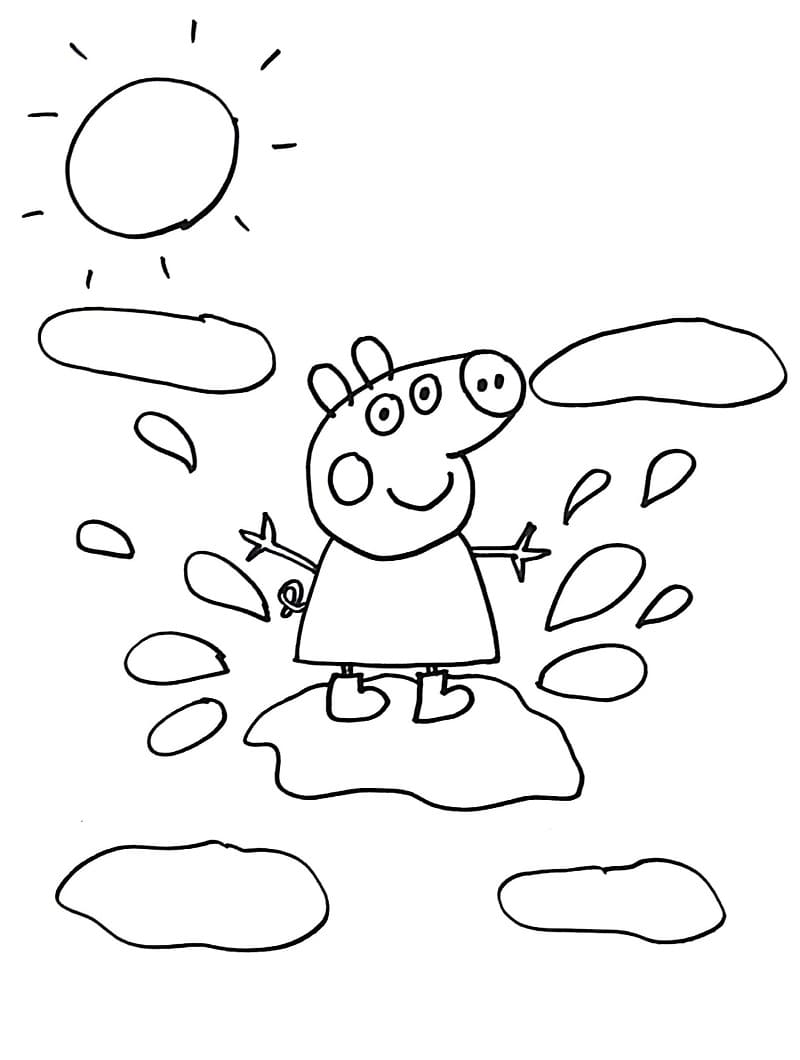 Peppa Pig Heureuse coloring page