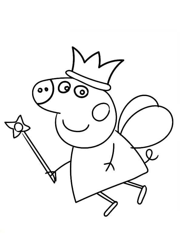 Peppa Pig la Fée coloring page