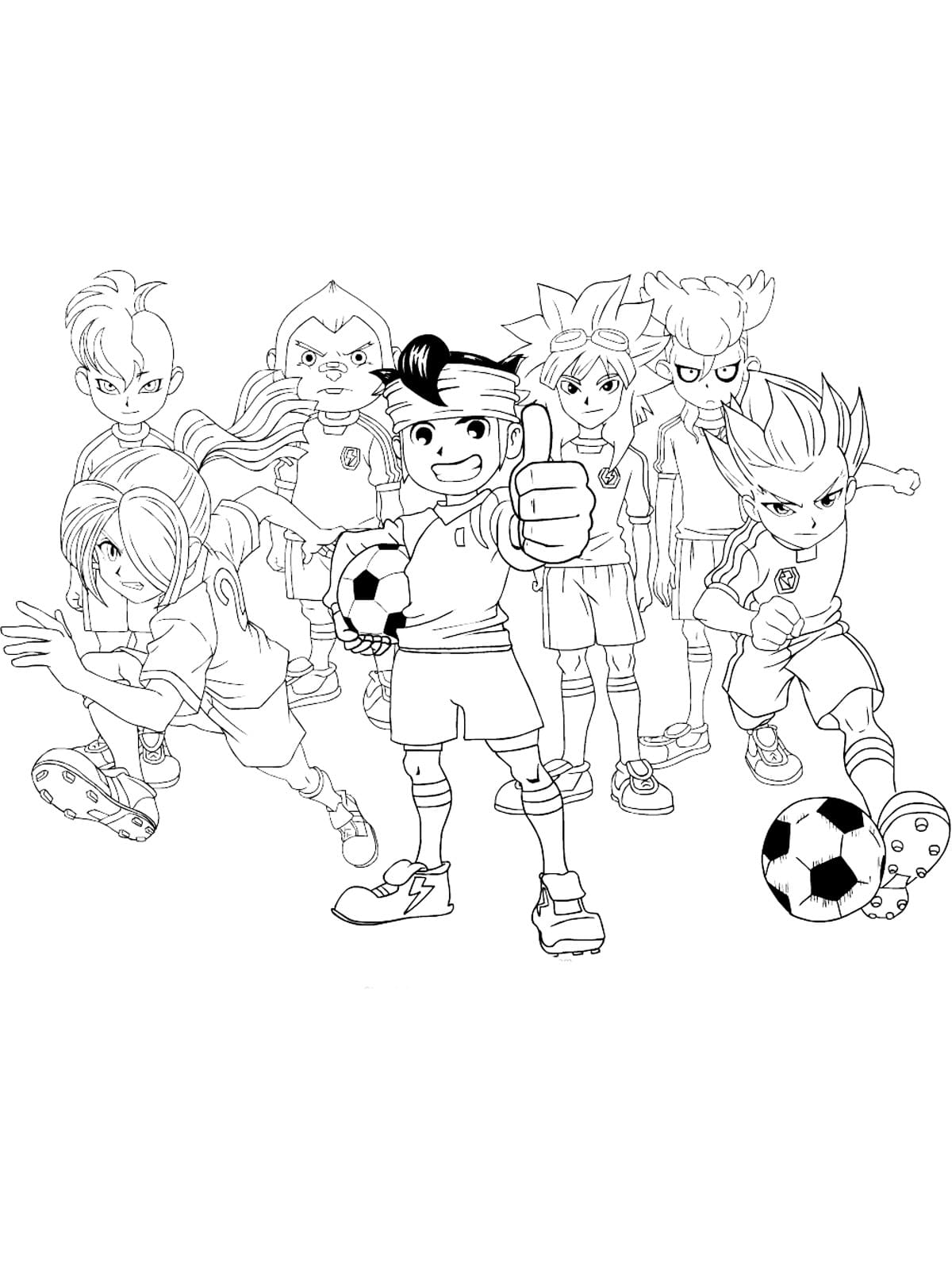 Coloriage Inazuma Eleven Mark Evans télécharger et imprimer gratuit sur ColoriageEnfant Com