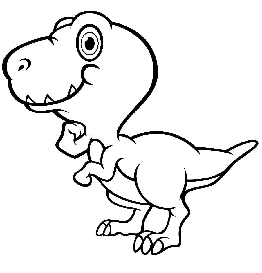 Petit T-rex coloring page