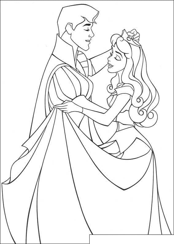 Philippe et Aurore coloring page