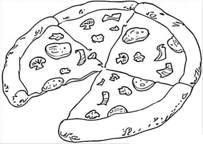 Pizza Italienne coloring page