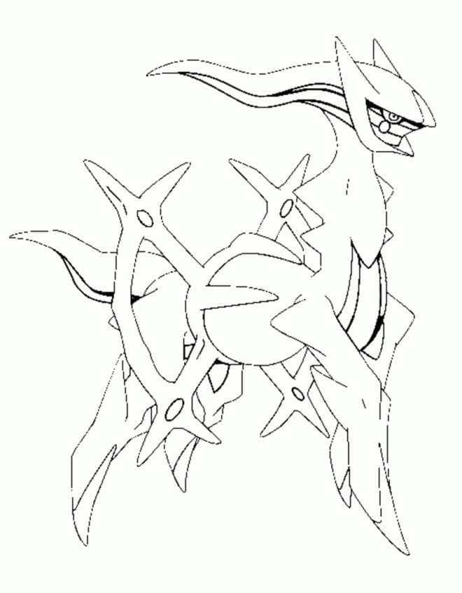 Coloriage Pokémon Légendaire Arceus