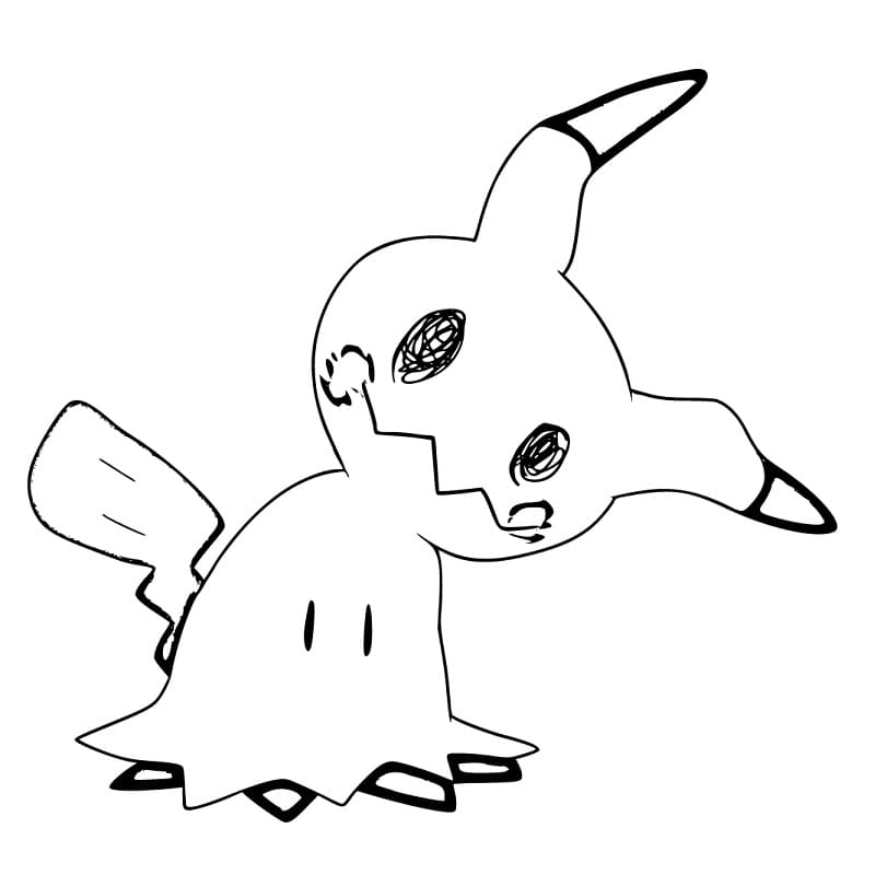 Pokémon Mimiqui Gratuit Pour les Enfants coloring page
