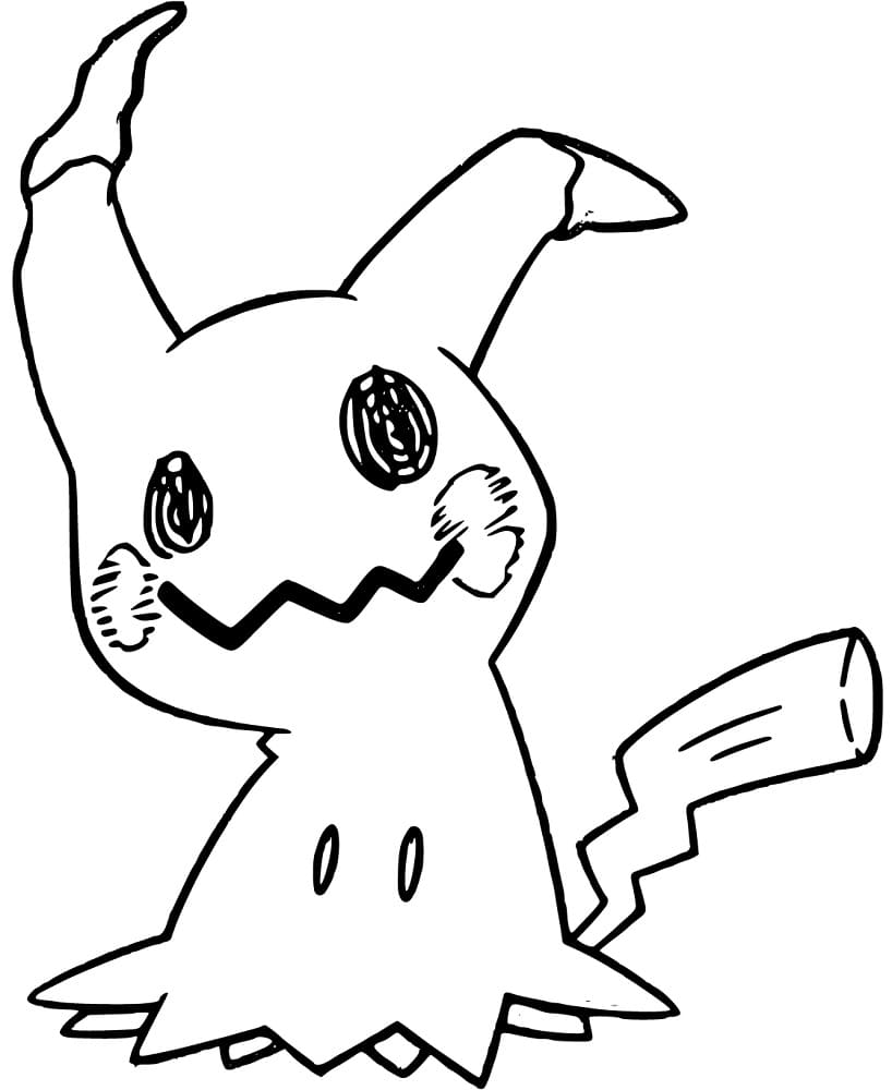 Pokémon Mimiqui coloring page
