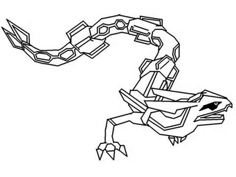 Pokémon Rayquaza 3 coloring page