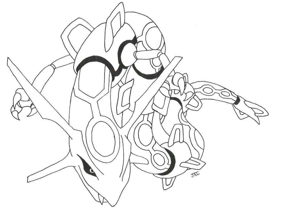 Pokémon Rayquaza 4 coloring page