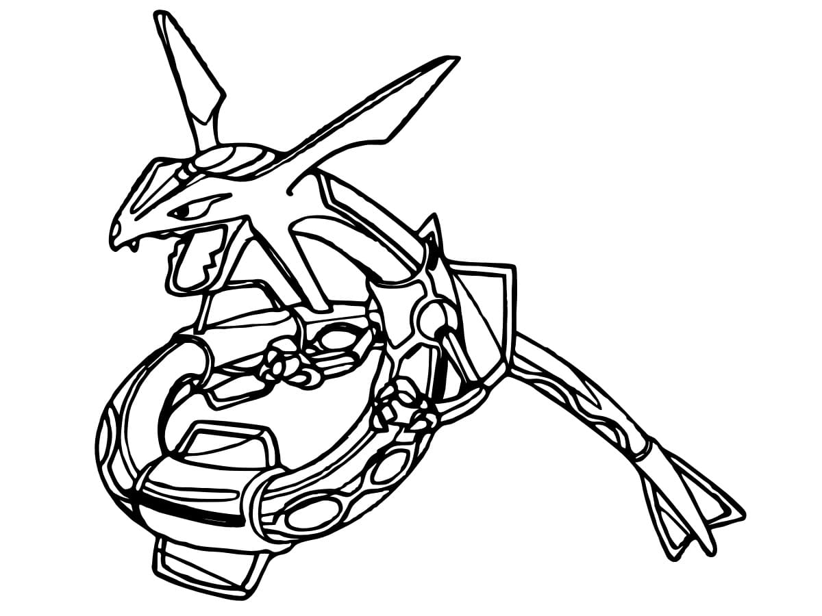 Pokémon Rayquaza 6 coloring page