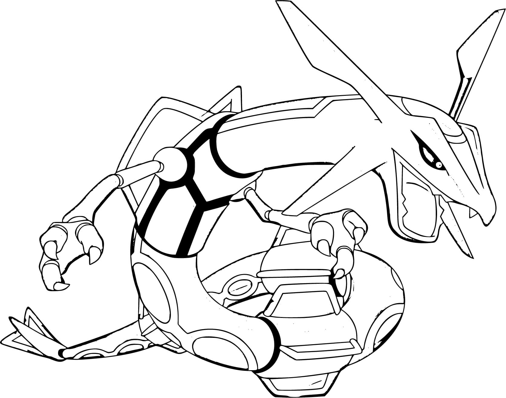 Pokémon Rayquaza 7 coloring page