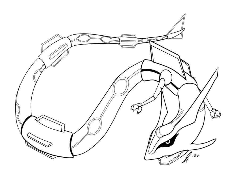 Pokémon Rayquaza coloring page