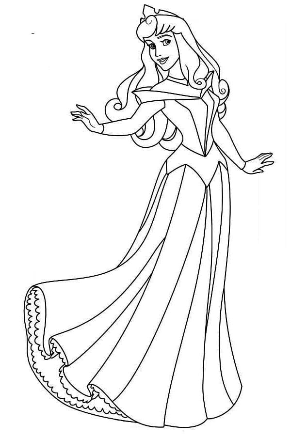 Princesse Aurore 1 coloring page