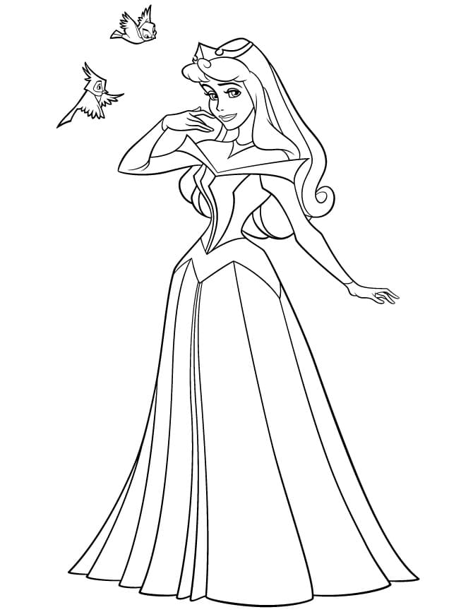 Princesse Aurore 2 coloring page