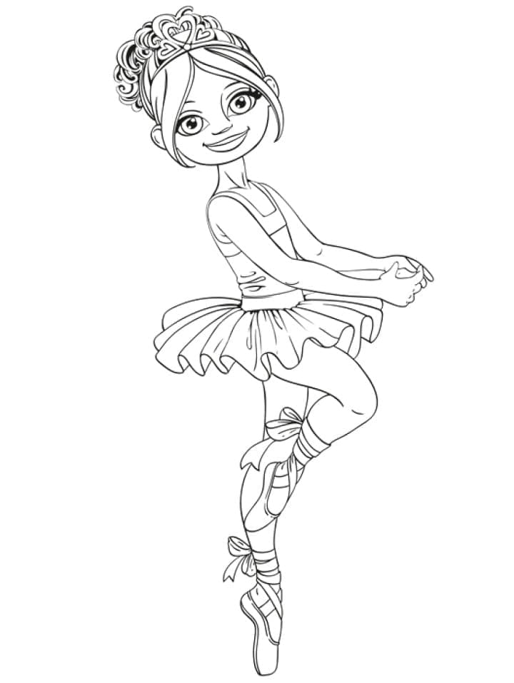 Princesse Danseuse coloring page