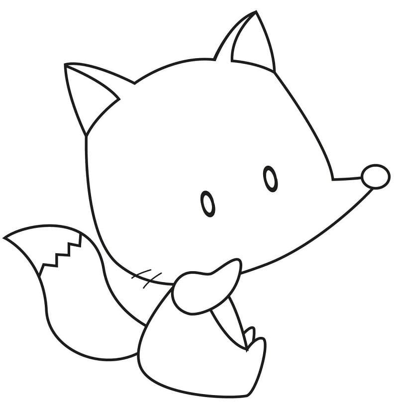 Renard Facile coloring page