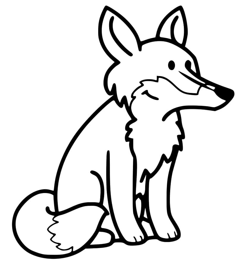 Renard Souriant coloring page