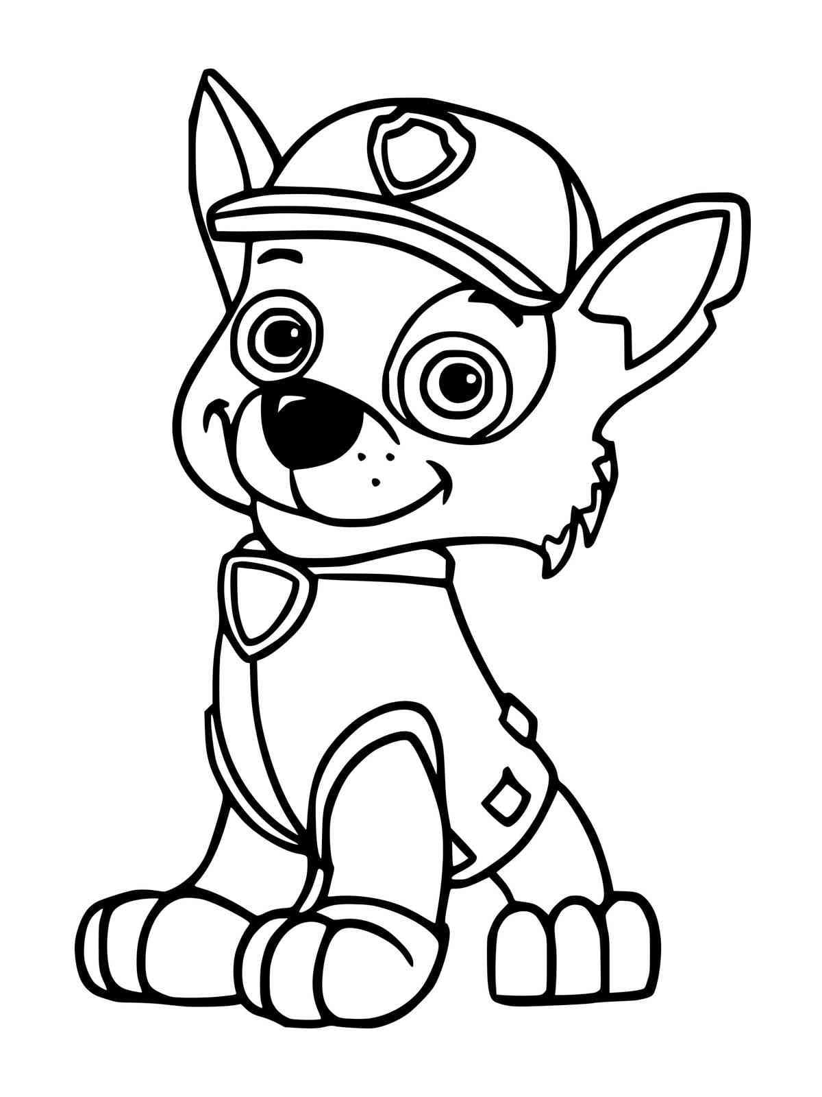 Rocky Pat Patrouille Souriant coloring page