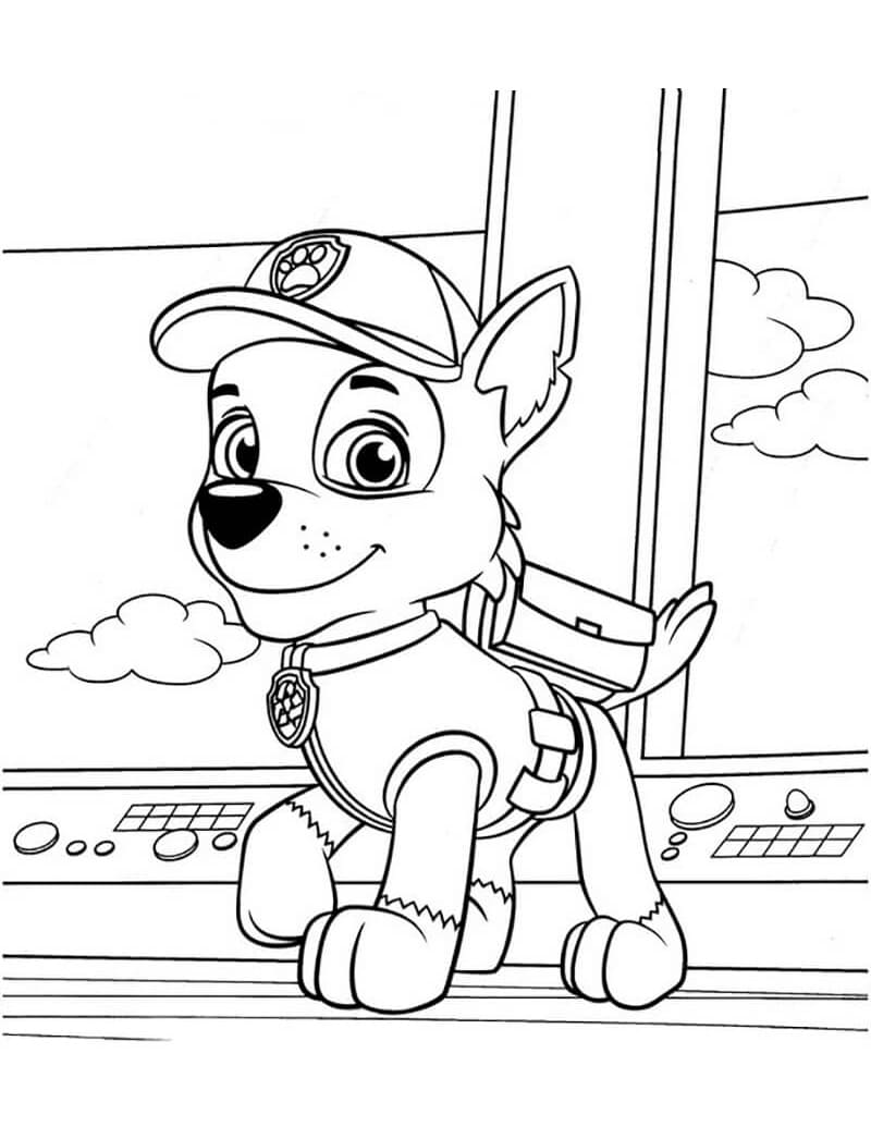 Rocky Souriant coloring page