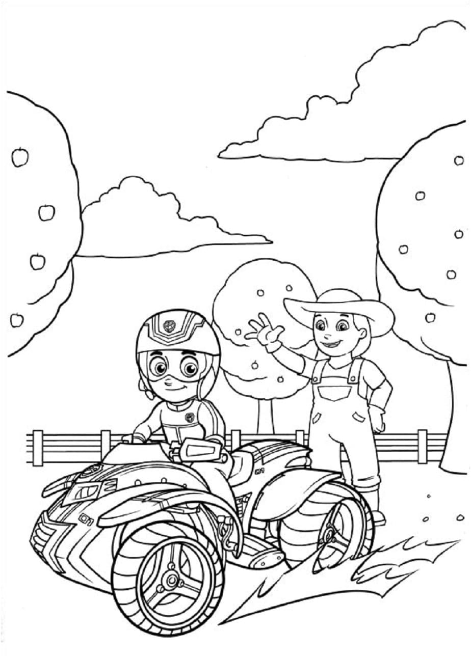 Ryder et Yumi coloring page
