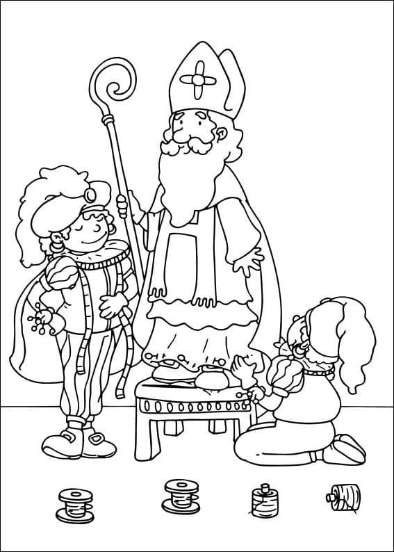 Saint Nicolas 1 coloring page