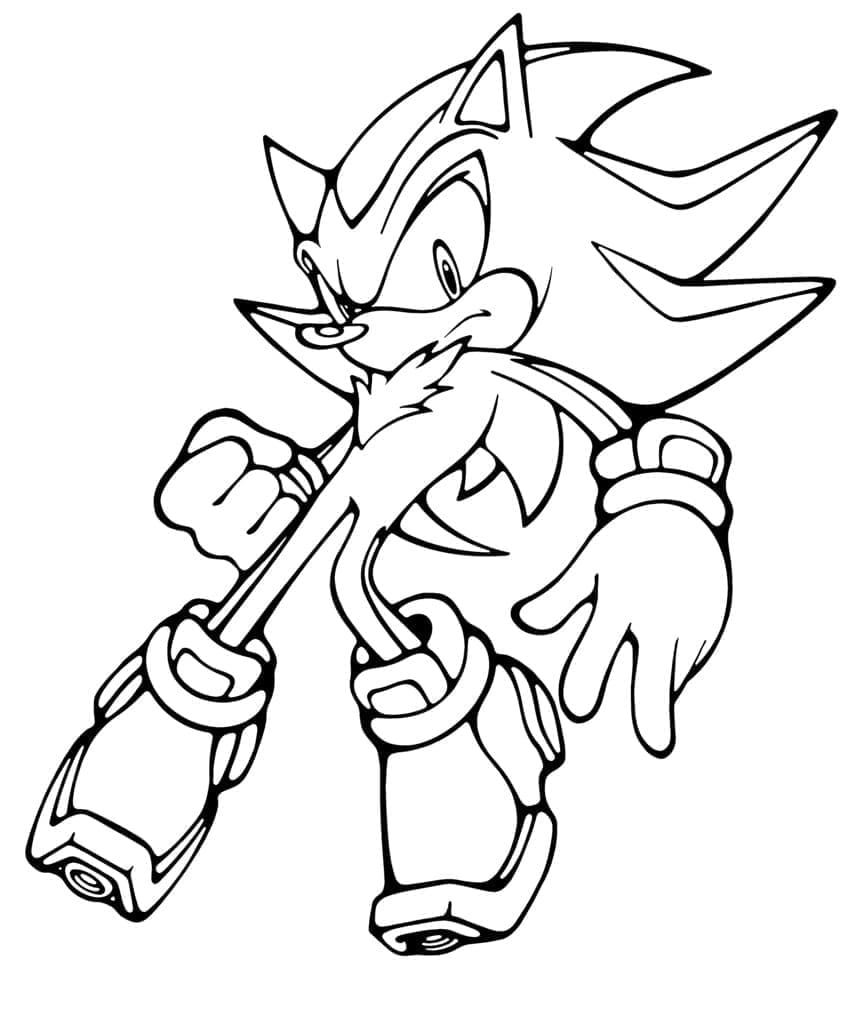 Coloriage Shadow de Sonic