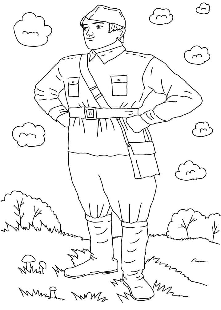 Soldat Gratuit Pour les Enfants coloring page