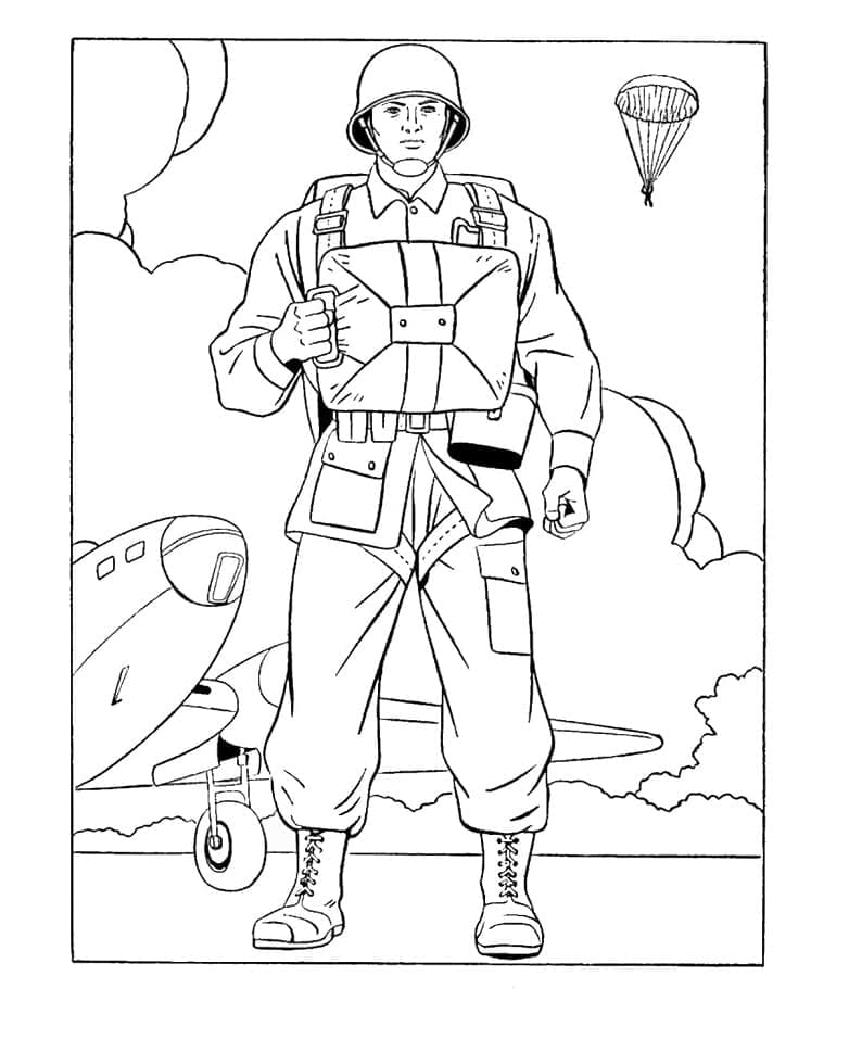 Soldat Gratuit coloring page