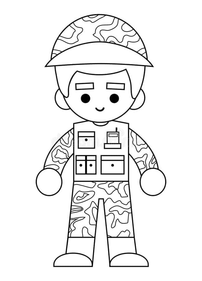Soldat Mignon coloring page
