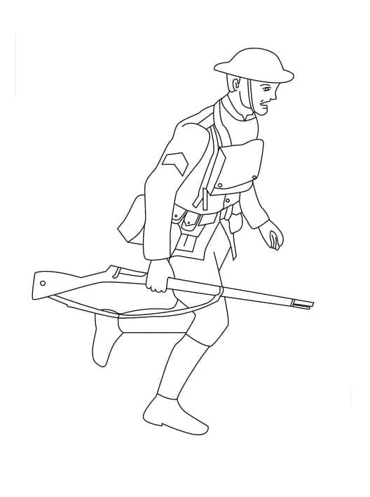 Soldat Militaire 1 coloring page