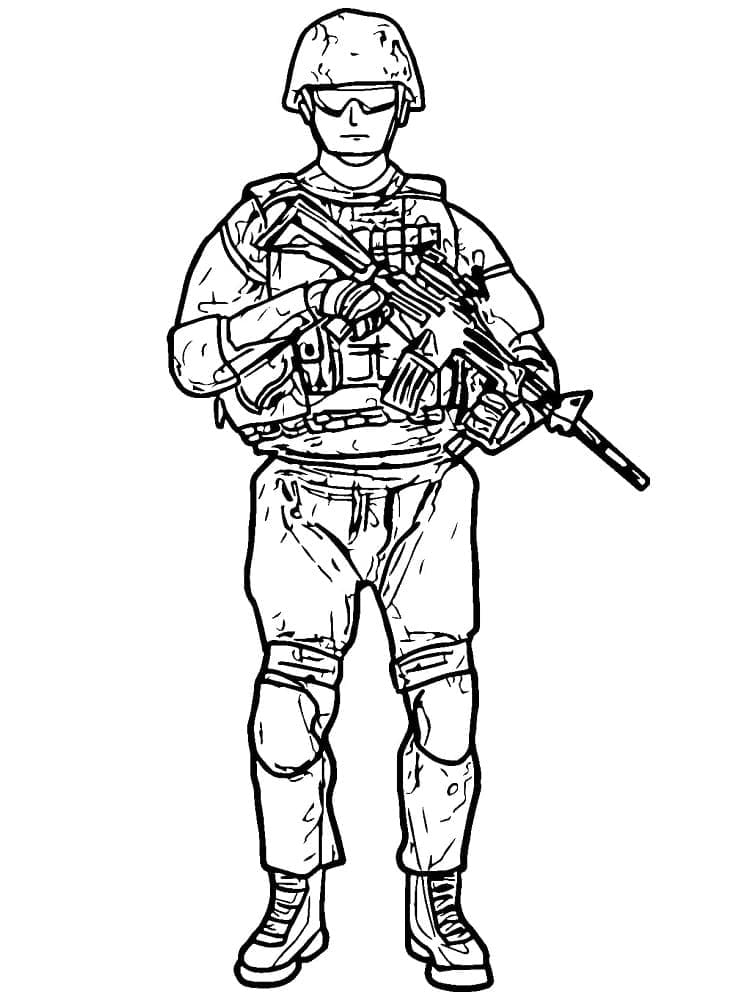 Coloriage Soldat Spécial