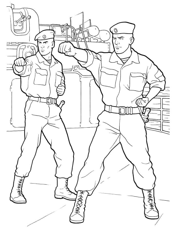 Soldats Pour les Enfants coloring page