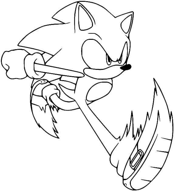Coloriage Sonic est rapide