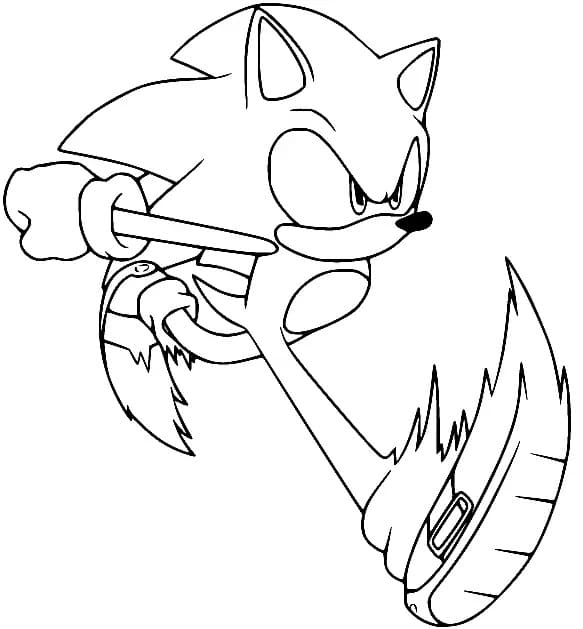 Sonic est rapide coloring page