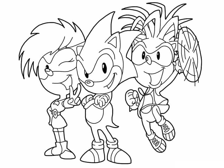 Coloriage Sonic et Ses Amis