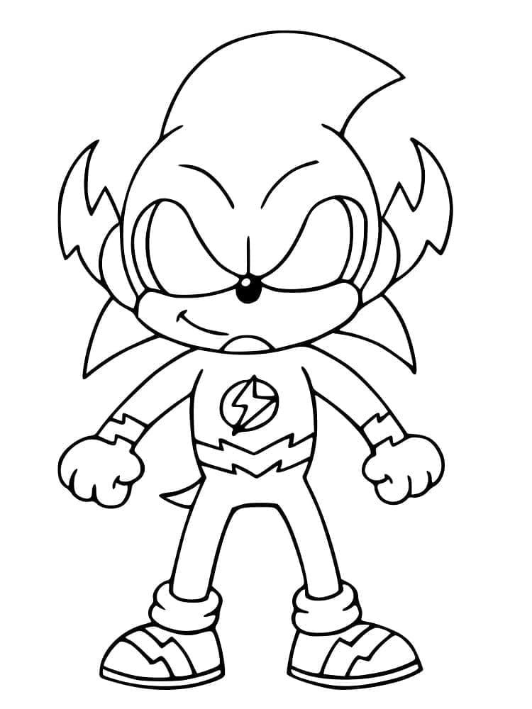 Coloriage Sonic Flash
