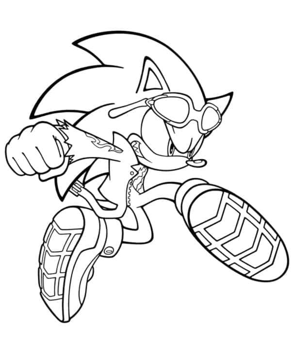 Coloriage Sonic Incroyable