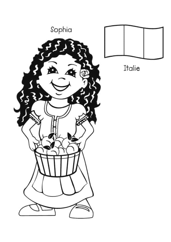 Sophie Italienne coloring page