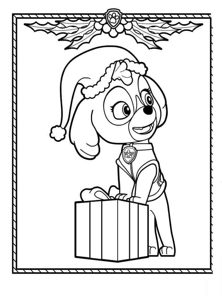 Stella et Cadeau de Noël coloring page