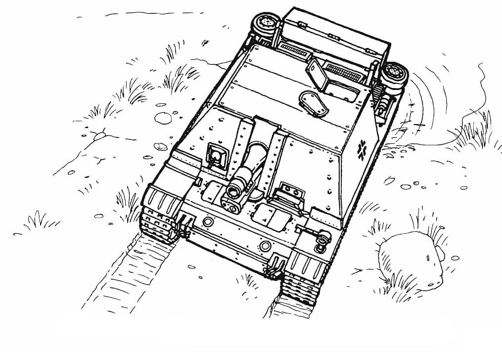 Sturmpanzer IV Tank coloring page