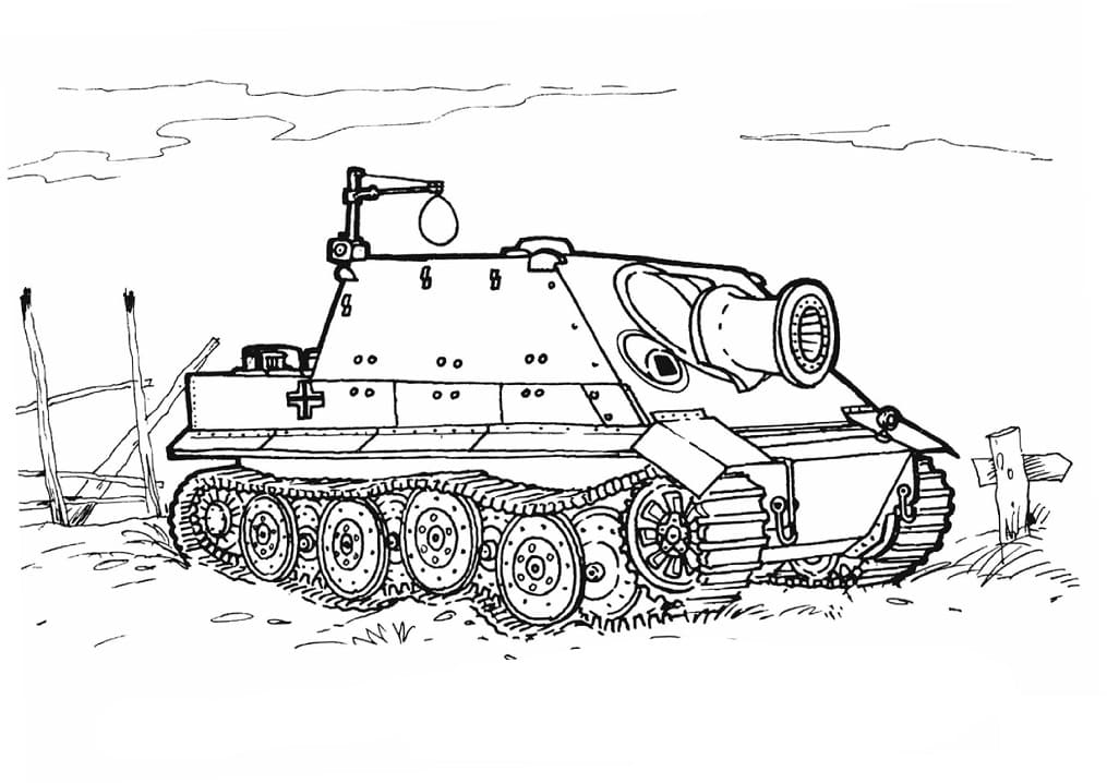 Coloriage Sturmtiger Tank