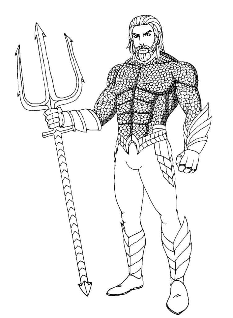 Super Héros Aquaman coloring page