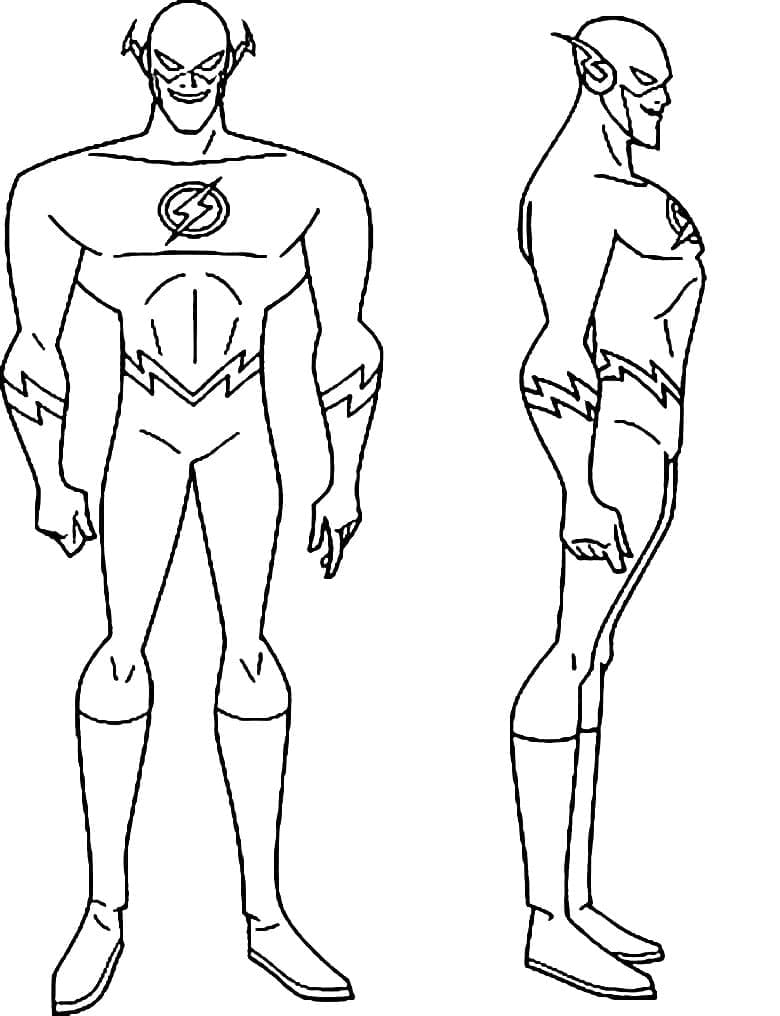 Super Héros Flash coloring page
