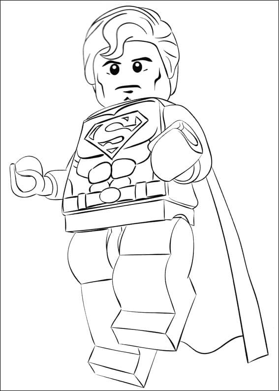 Superman Lego coloring page