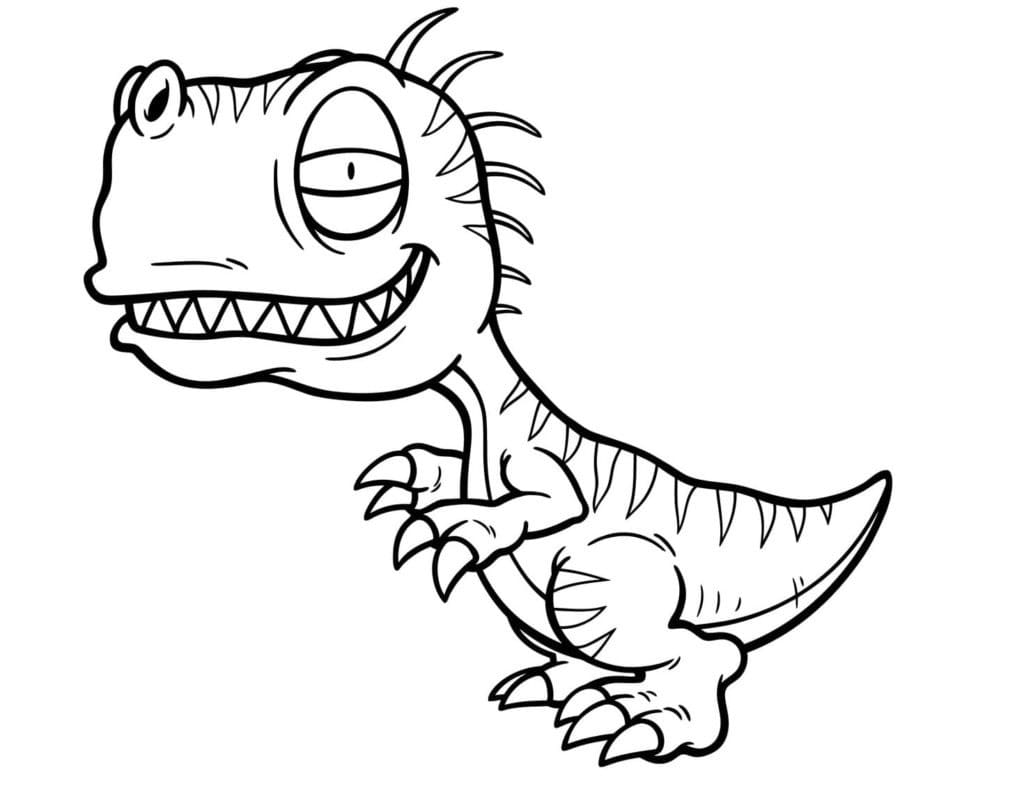 T-rex de Dessin Animé coloring page