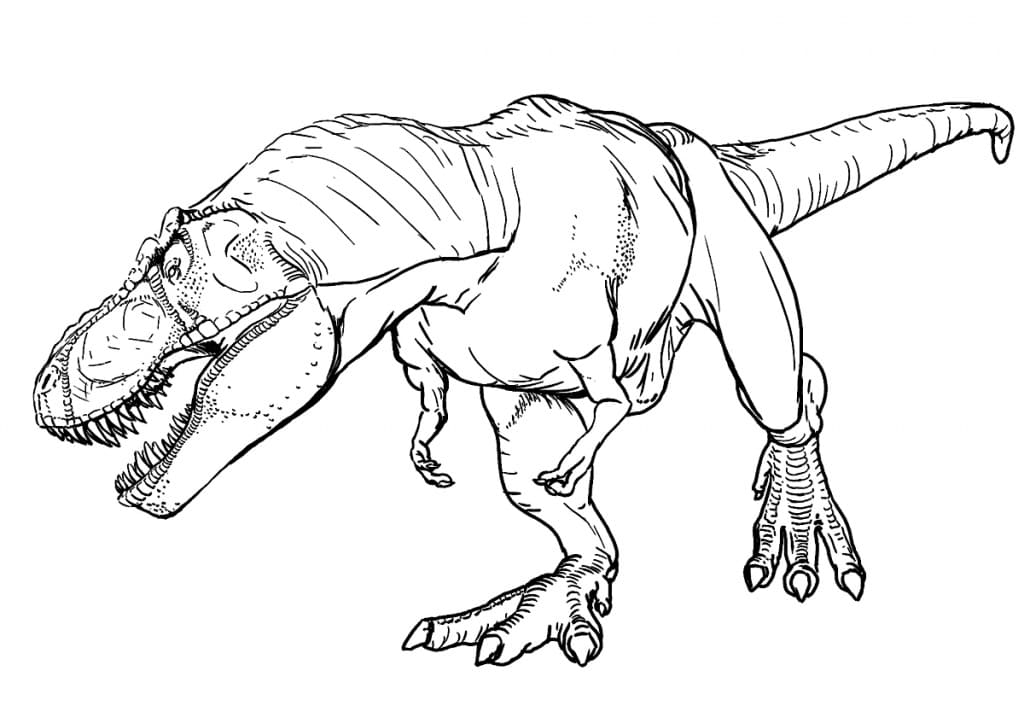 T-Rex Incroyable coloring page