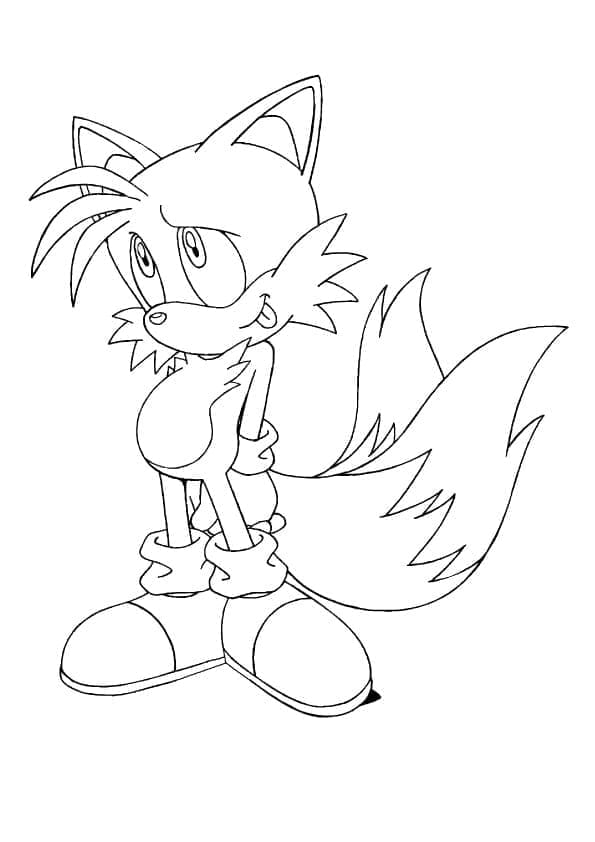Coloriage Tails de Sonic