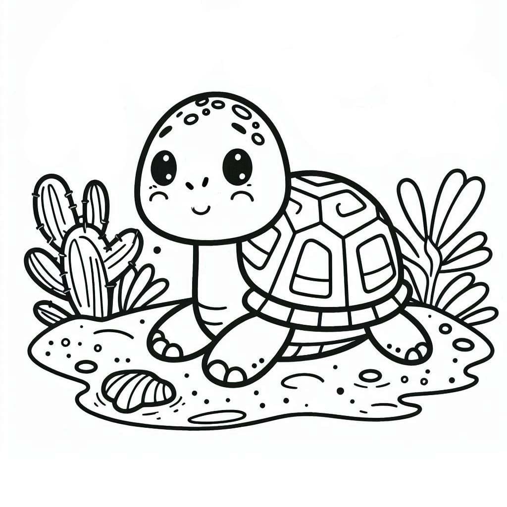 Tortue Pour Les Enfants De 6 An coloring page