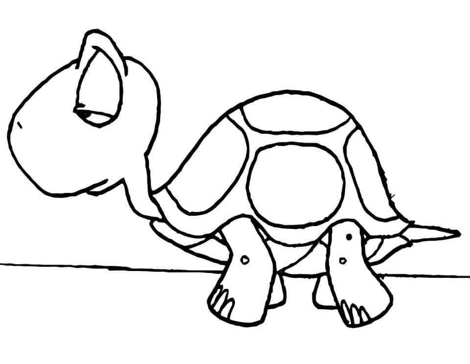 Tortue Triste coloring page
