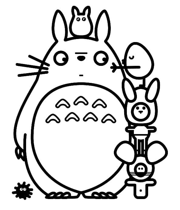 Totoro 1 coloring page