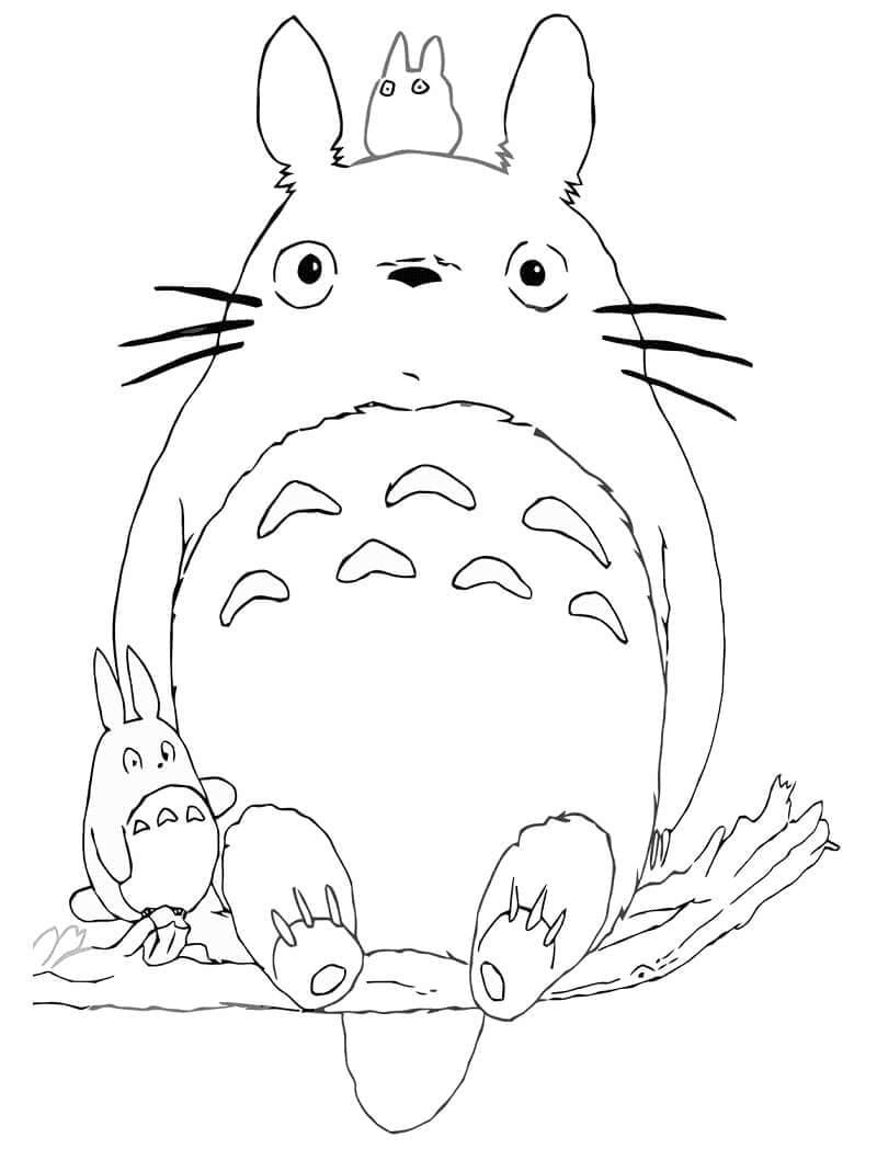 Totoro pour Enfant coloring page